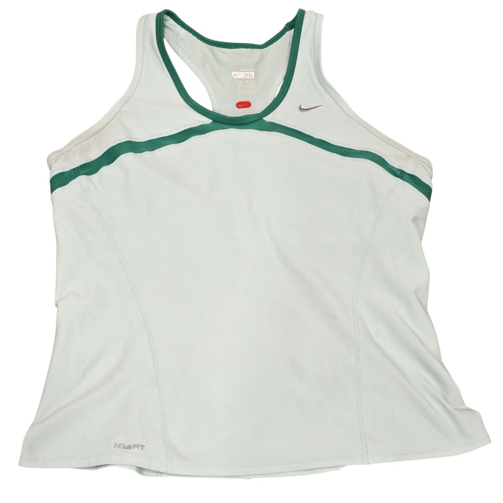 Nike Fit Womens XL Racerback Tank Top Mint Green Dri-FIT Running Training 339233